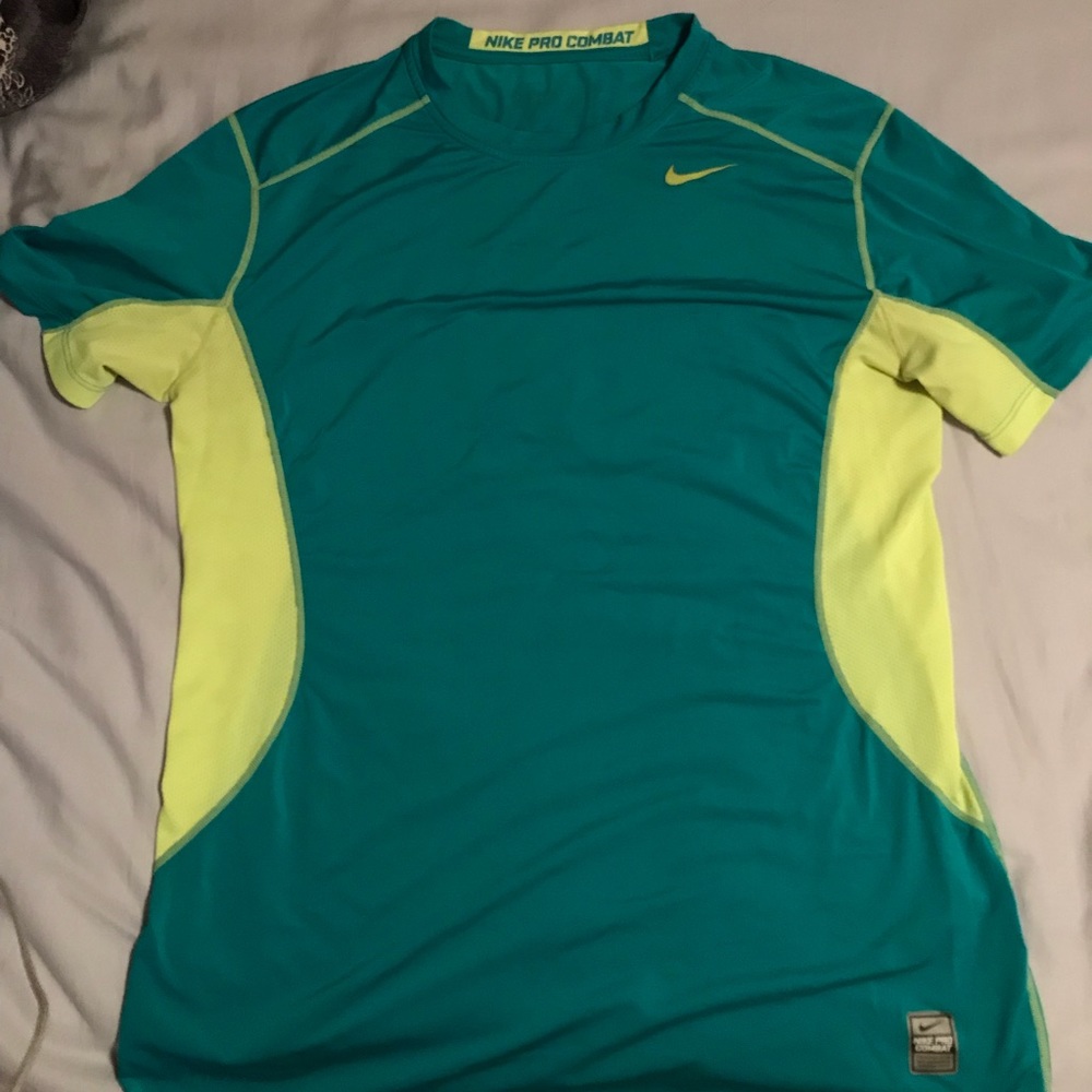 Nike pro-combat dri-fit, green and yellow